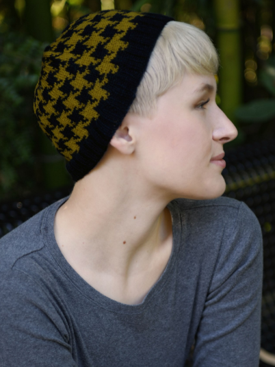 Cascade 220 Fingering - Houndstooth Beanie