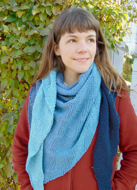 Estelle DK - Rainbow Autumn Triangle Scarf