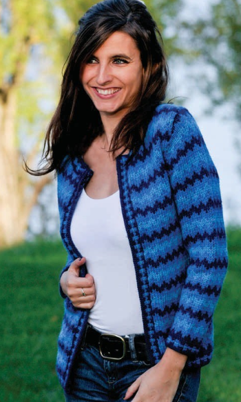 Cascade 220 Solids - Woman's Tonal Fair Isle Jacket