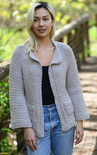 Cascade 220 Superwash - Woven Edge Cardigan